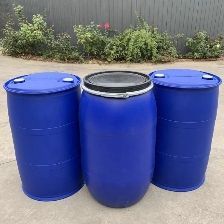55ガロン220リットルブループラスチックドラム - 開口式液体保管用