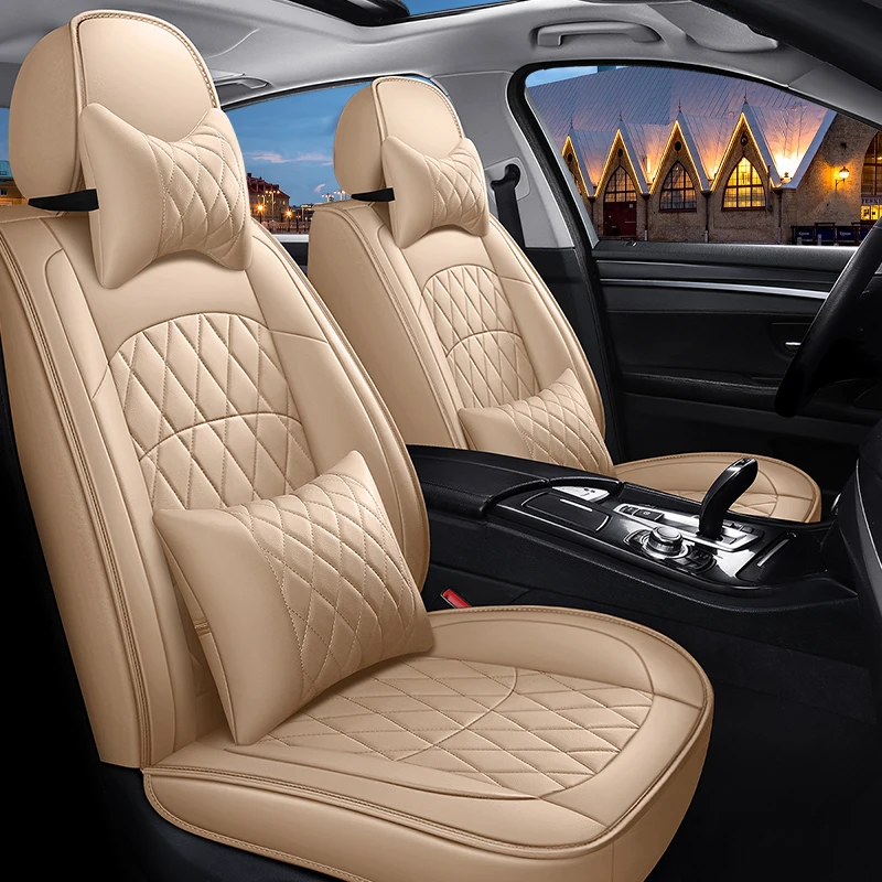 High Quality Pu Leather Waterproof Car Seat Protector Universal Vehicle Cushion Fits Most Automotive Custom Logo for VW Polo