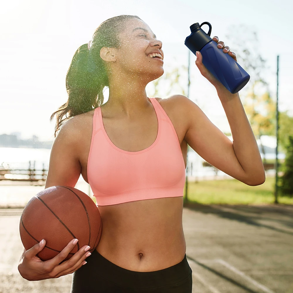 Automatic Misting 20oz 600ML BPA-Free Drink Cup Vacuum Gym Outdoor Sports Spray Water Bottle For Climbing_voghion.com