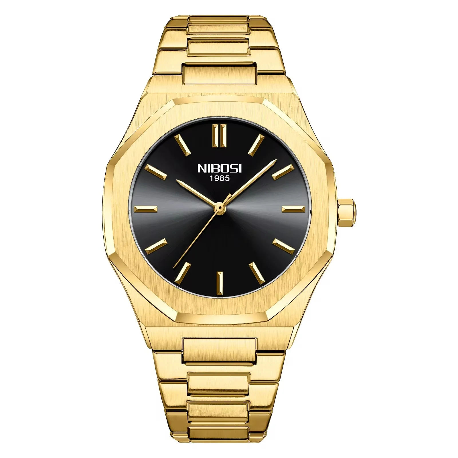 NIBOSI 2520 Quartz Stainless Steel Strap Luminous Japan Movt Business Classic Watches for Men