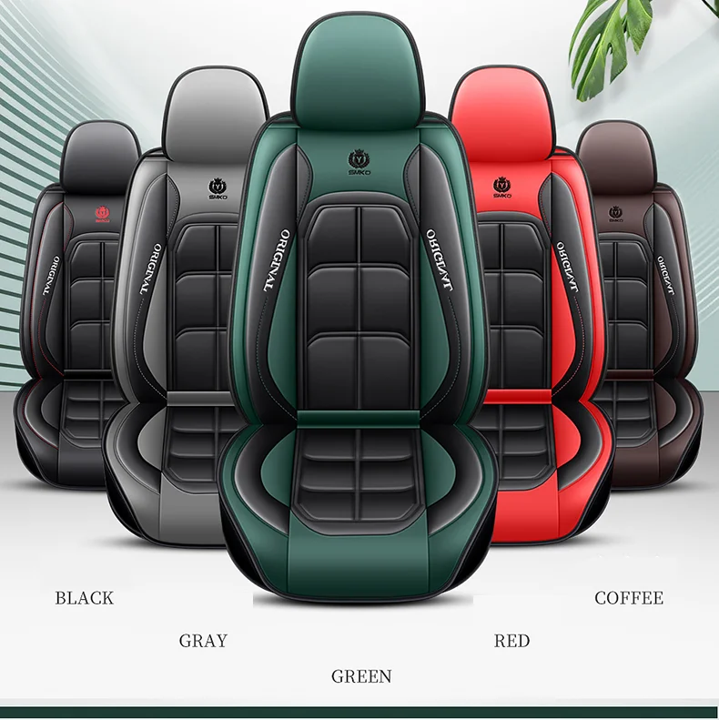 Xiangta Luxury Custom Full Set SUV/TT Car Seat Covers Unique Sports Cushion Cover 5 Seats Red PVC Leather Universal
