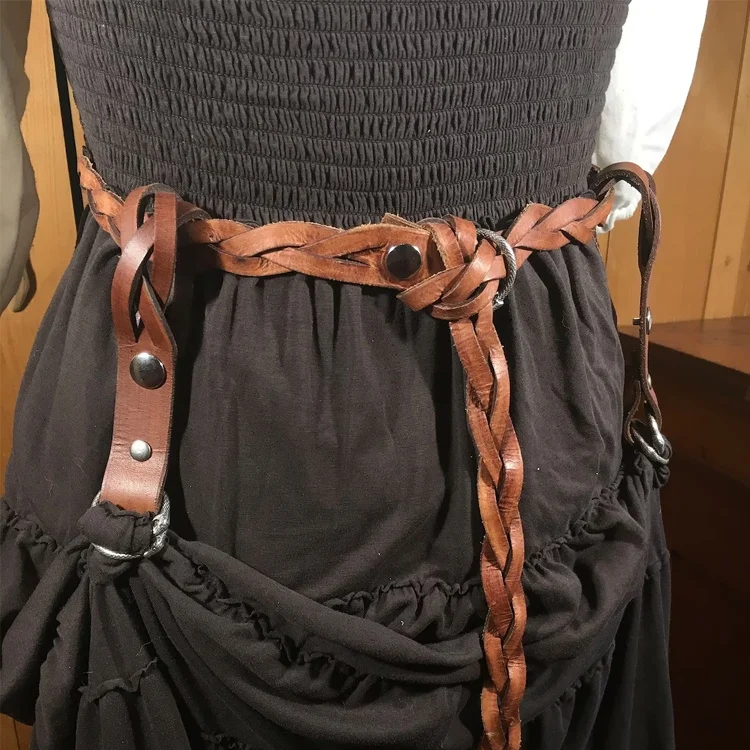 Vintage Braided Leather Belt