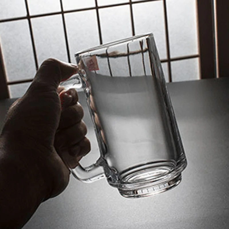 Blinkmax 350ML 400ML Beer Mug Wine Glass Free Old Fashion Beer Glass with Handle 14 Oz Glass Cup Giveaway Gifts