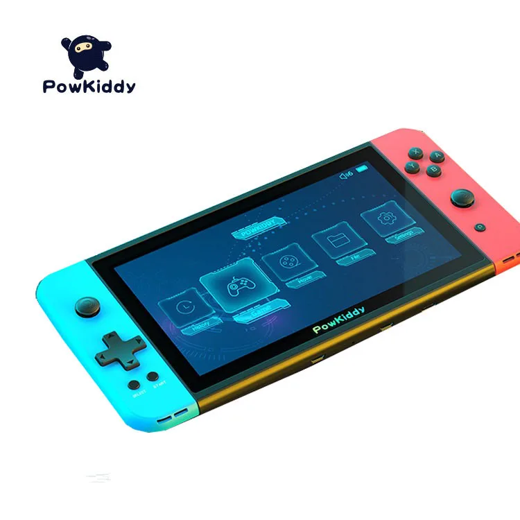 POWKIDDY-X70 Handheld Game Console para Crianças, Tela HD de 7 Polegadas,  Jogo Retro, Suporta Jogos