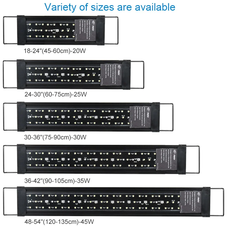 Heto Aluminum Alloy Shell ,Extendable Remote Controller Freshwater Fish tank Planted Aquarium Lights for Live Plant tank