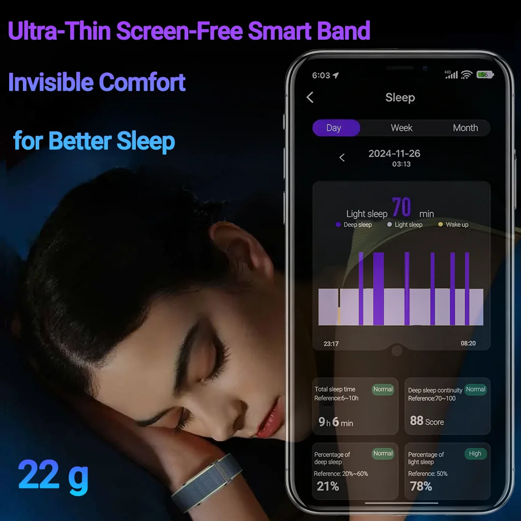 Health Tracker Pedometer Heart Rate Vibration Alert Sport Android IOS Compatible IP68 Waterproof No-screen Smart Bracelet Band