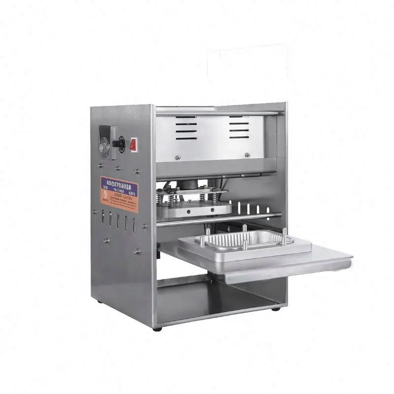 TEBAK Customized Packaging Design Electric Round Aluminum Foil Container Lid Box Trays Sealer Heat Sealing Machine for Sale