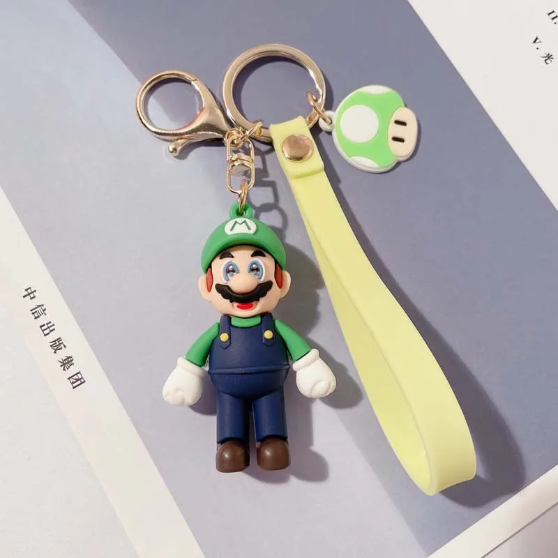 Custom Soft PVC Cartoon Character 3d Doll Toys Purse School Bag Stand Super Game Keychains