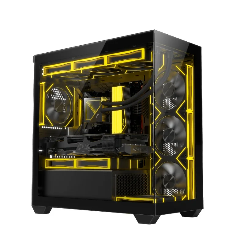 Custom High Quality Glass Mid Tower Micro ATX Case Computer Gaming PC ...