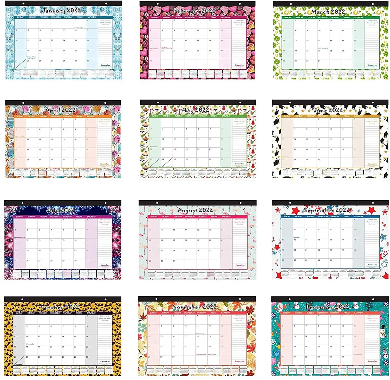 Настольный календарь OEM & ODM 2022-2023 Настольный/настенный может использоваться на протяжении всего 2022 года подарочная продукция заказ подарки