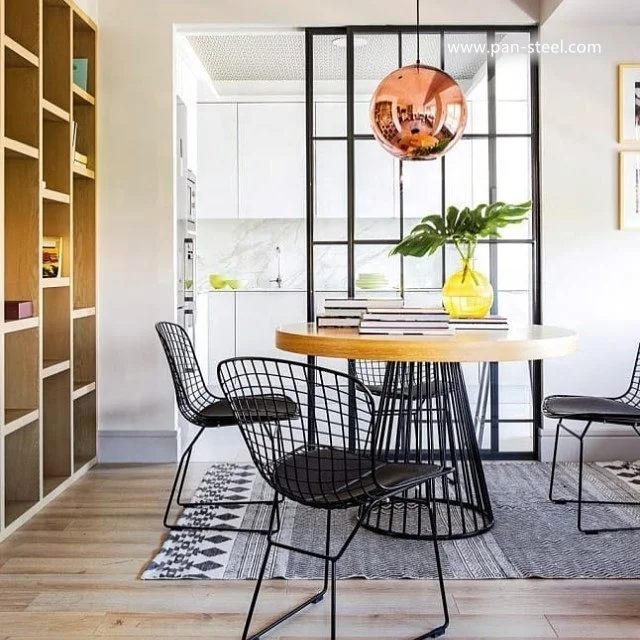 Двери внутренние двери, перегородки для комнаты, раздвижные стеклянные 2023 для внутренней отделки, лидер продаж, внутренние металлические стальные графические дизайнерские