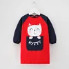 Long sleeve apron red cat