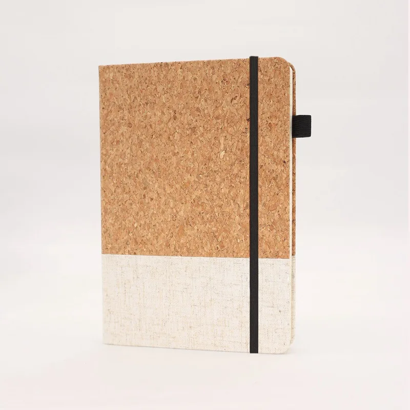 A5 Cork Fabric Patchwork Notebook Wholesale Eco-friendly Notebook Kraft Paper Set Can Be Customized Logo