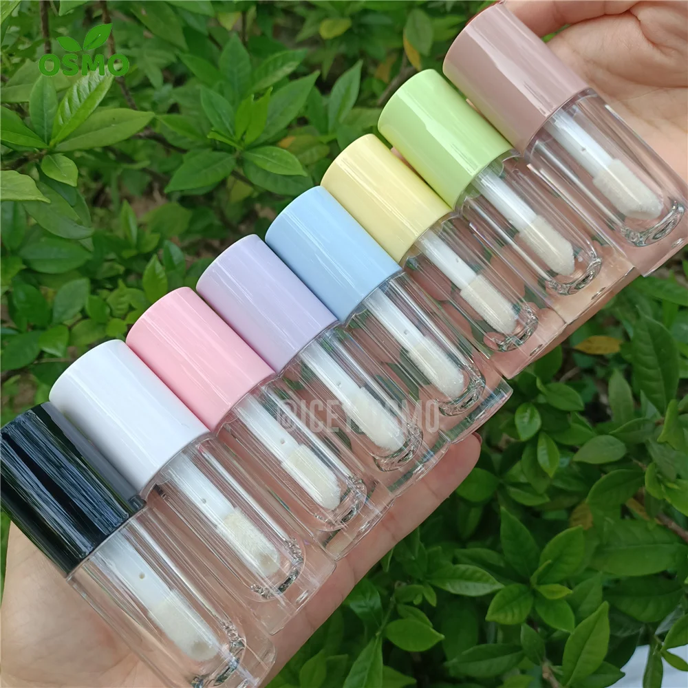 Osmo 6ml 8ml 10ml Big Applicator Lip Gloss Containers Custom logo Empty clear Lipgloss Wand Tubes with Boxes