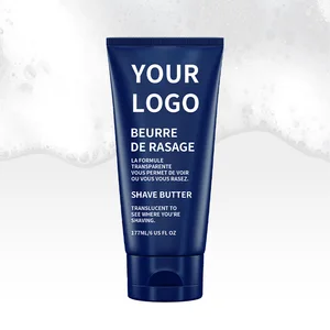 Men's Private Label Beard Care Foaming Cleanser Moisturizing Shaving Gel Shea Butter Hydrating Anti-Irritation Formula Cream