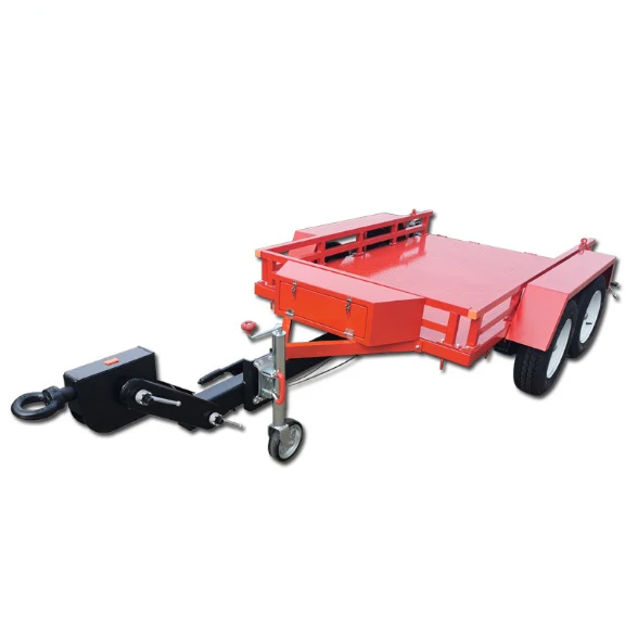 Customized Small Car Trailer 2 Axle 4 Wheel Trailer for Generator Transport