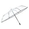 Parapluie transparent à trois volets à couleurs changeantes
