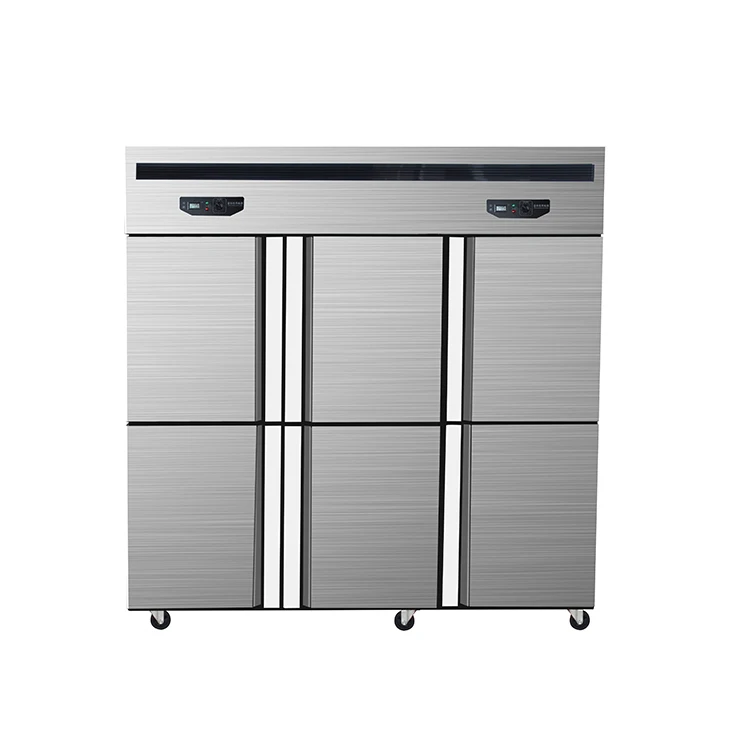The new commercial restaurant stainless steel vertical refrigerator deep freezer