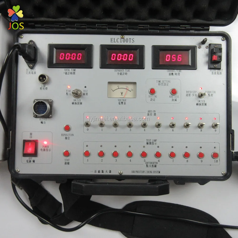 JOSELC100TS 100 Channel  100cue Wireless  Remote Control Fireworks  Firing System with  LCD Screen for Fireworks and Firecracker