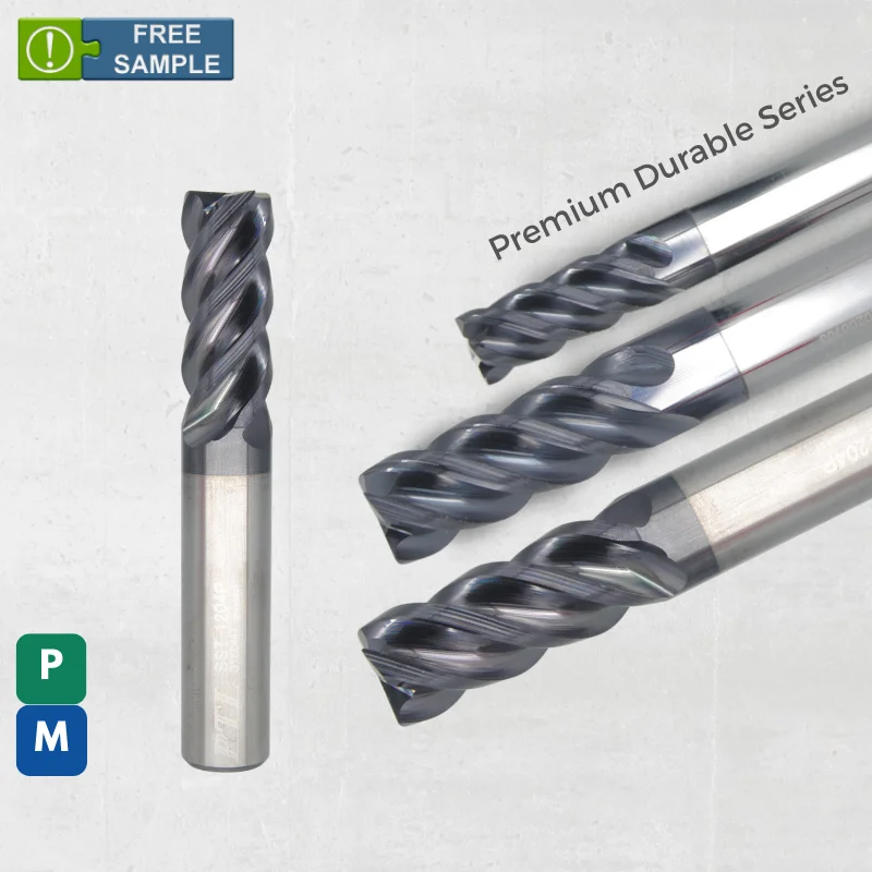 2-Pack HRC45 Tungsten Carbide Double-End Roughing End Mills – 1/4" Shank, 4 Flutes, For CNC Router Bits