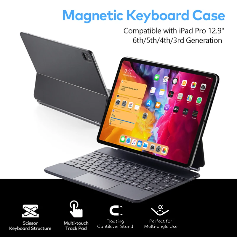 Wireless Bluetooth Magic Keyboard Case for iPad Pro Inch