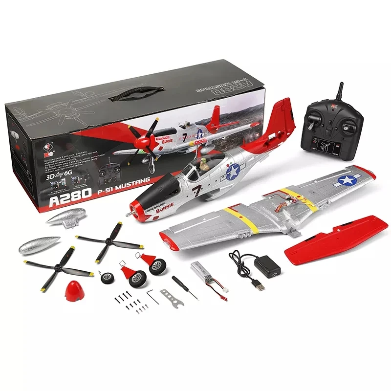 WLtoys XK A280 RC 飛行機 2.4 グラム 4CH P51 Amazon.com: GoolRC WLtoys XK A280 RC Airplane, 2.4GHz 4