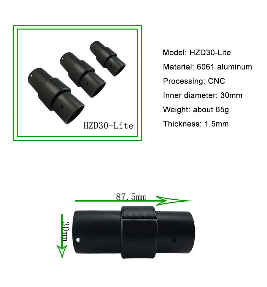 30mm Aluminum Alloy Tube Joint 30 Folding Arm Bracket Pipe Kit Round