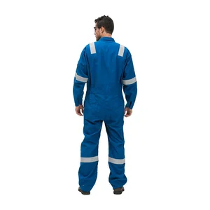 Wholesale Custom Hi Vis Reflective Coverall Construction Workwear Fire Retardant Anti-Static Polyester Clothing Road Safety
