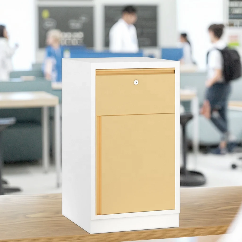 Medical Grade Modern Hospital Cabinet Single Drawer Sterile Instrument Storage Unit Antimicrobial Coat Full Extension School 5