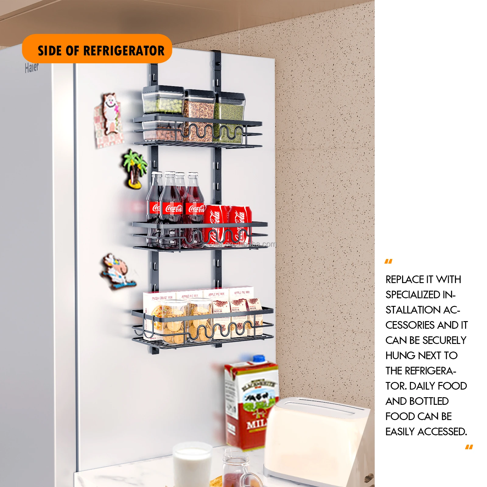 New Arrival Multifunctional Kitchen Basket Rack Heavyduty Metal Over