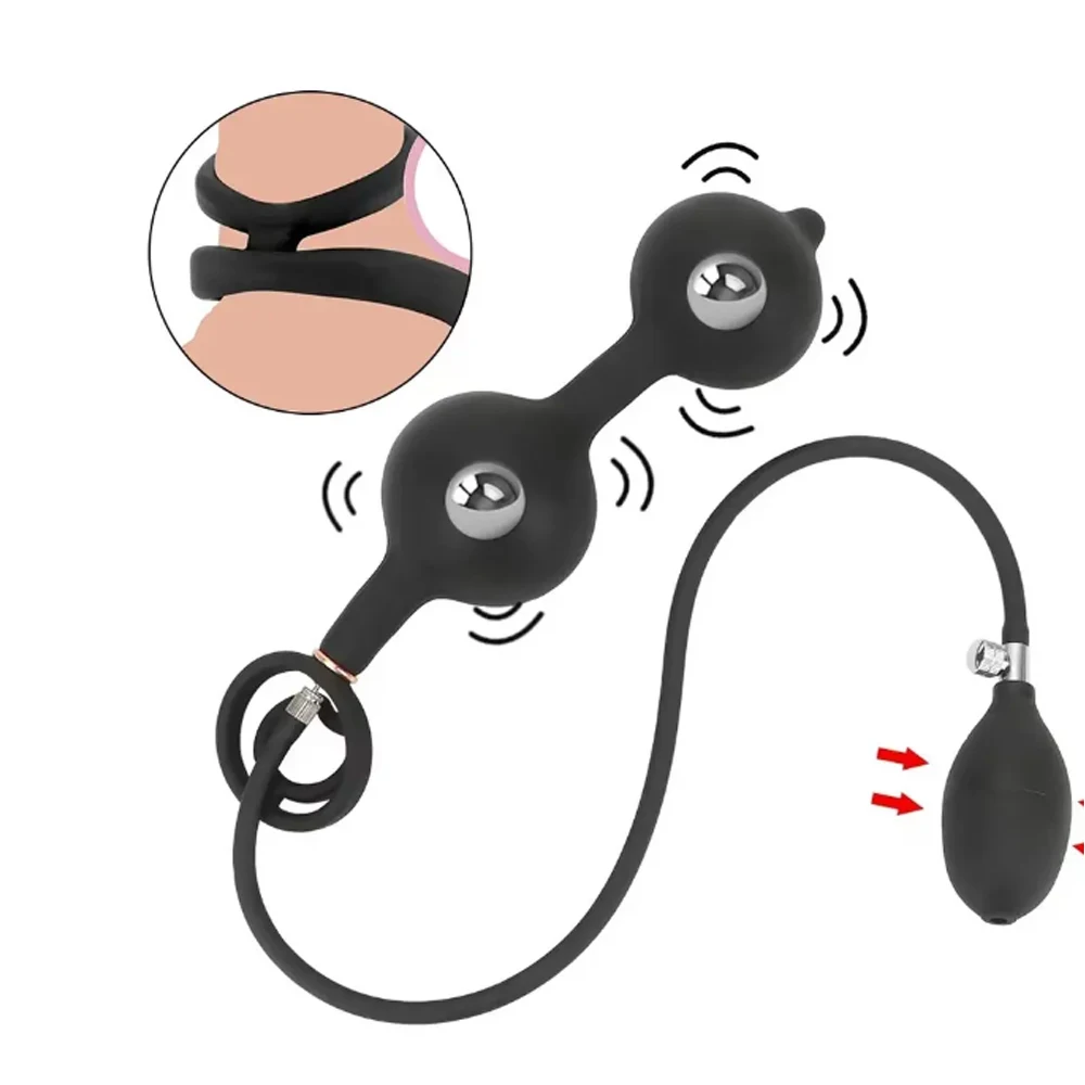 Hidden Homemade Ass Intruder XXL Anal Beads Huge Inflatable Butt Plug for Mens
