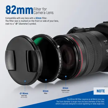 NEEWER 2 in 1 Variable ND Filter ND2-ND32&CPL Filter 82mm Ultra Slim Aluminum Alloy Frame  Nd Filter for Camera product image