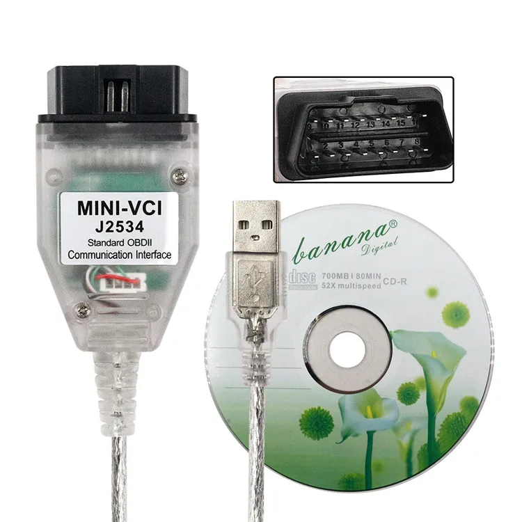 Mini VCI J2534 Cavo diagnostico OBD2 per Toyota Lexus Scion TIS Techstream - STORE