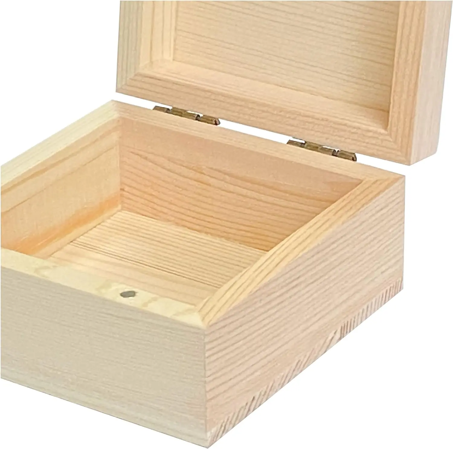 Factory Sale Various Widely Used Unfinished Wood Box Crafts Wooden Square Box
