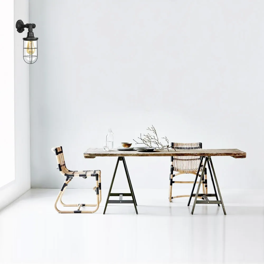 Water pipe new design vintage industrial style wall lights retro wall lamp