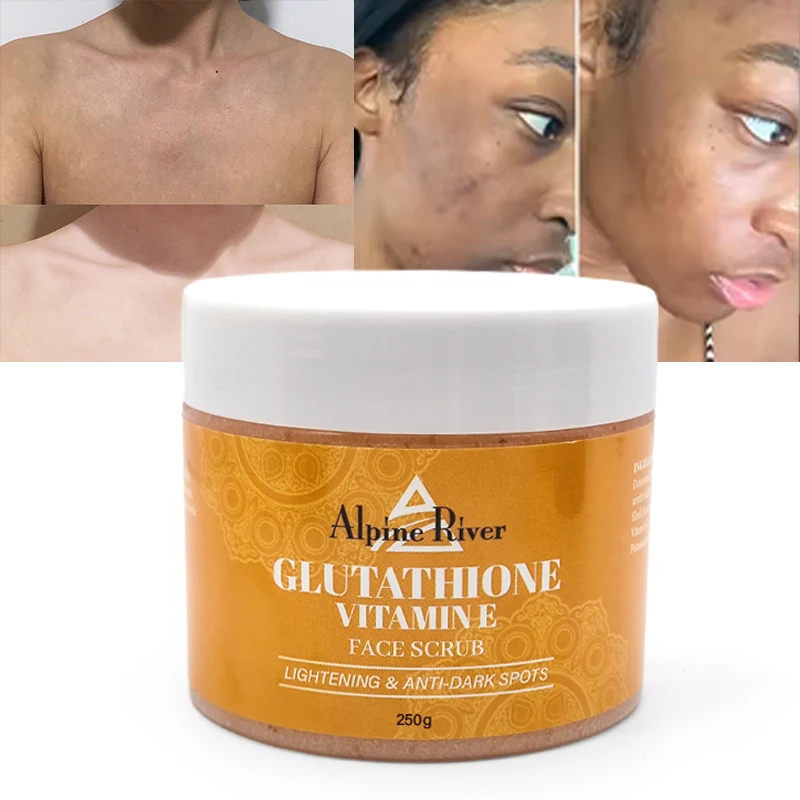 glutathione face scrub Premium Whitening Scrub with Glutathione, Arbutin, Rosehip & Kojic Acid