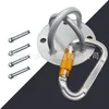 Silver-white plated fixing plate D-type buckle