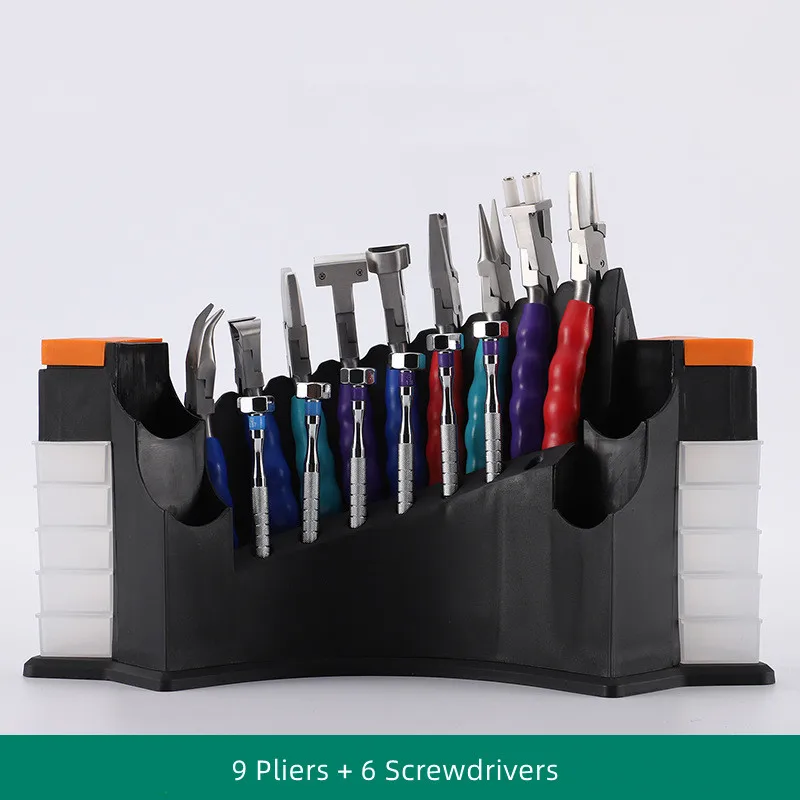 Набор инструментов для ремонта оптических очков из нержавеющей стали набор с 9 плоскогубцами и 6 отвертками