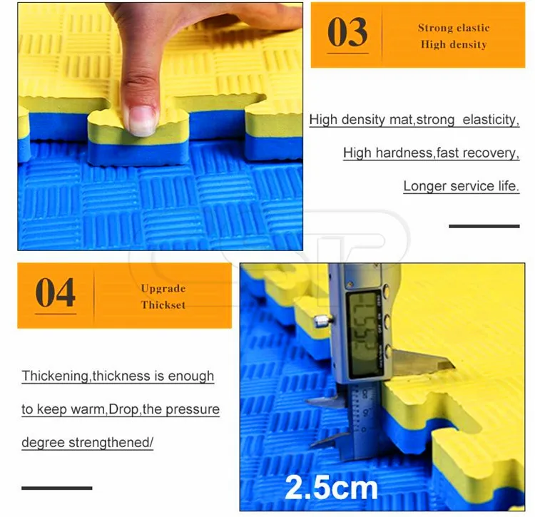 2.5cm Thick Eva Foam Taekwondo Tatami Puzzle Wrestling Mats Red Blue Reversible Buy Cheap