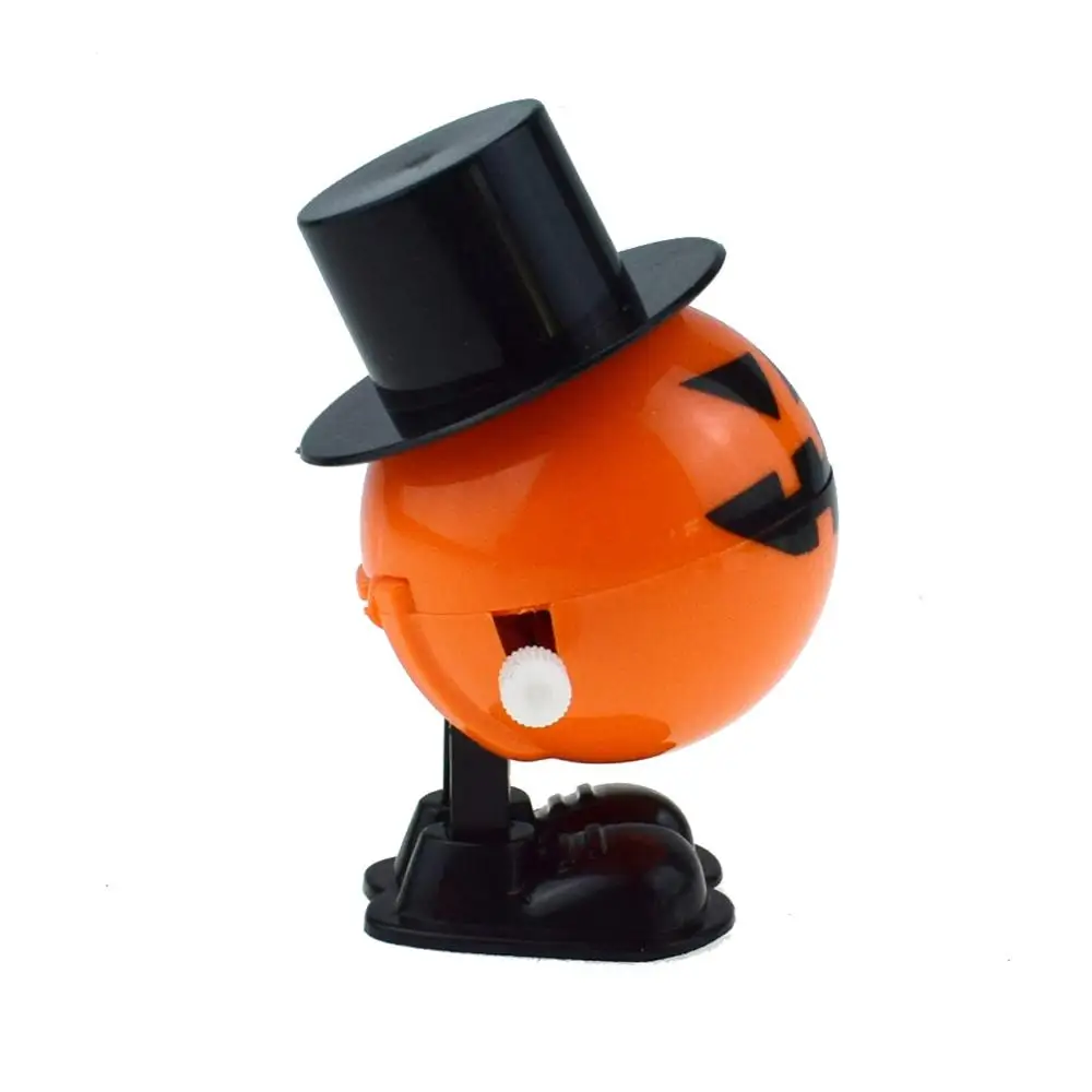 LGW165 Wholesale Pumpkin Hat Jumping Toys Halloween Plastic Wind Up Clockwork Spring Promotion