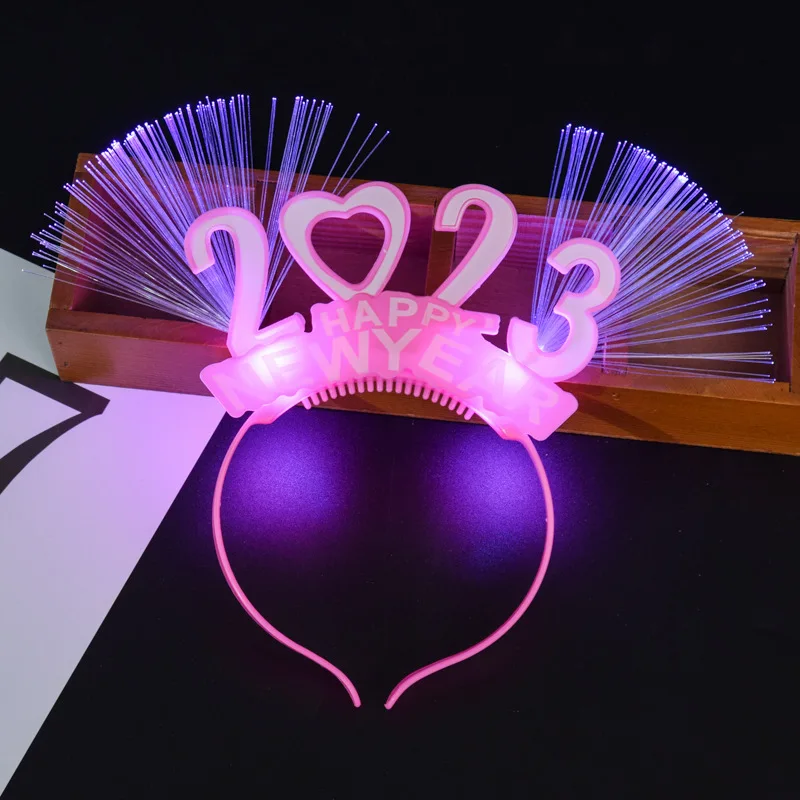 2023 Happy New Year Headband Glow Luminous 2023 Optical Fiber Led Light  Headband Hair Accessories - Buy Led Happy New Year Headband,2023  Headband,2023 Hair Accessories Product on 