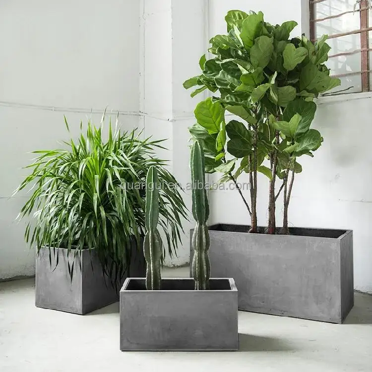 Large Rectangular Fiberglass Outdoor Planter Box - Eco-Friendly ...