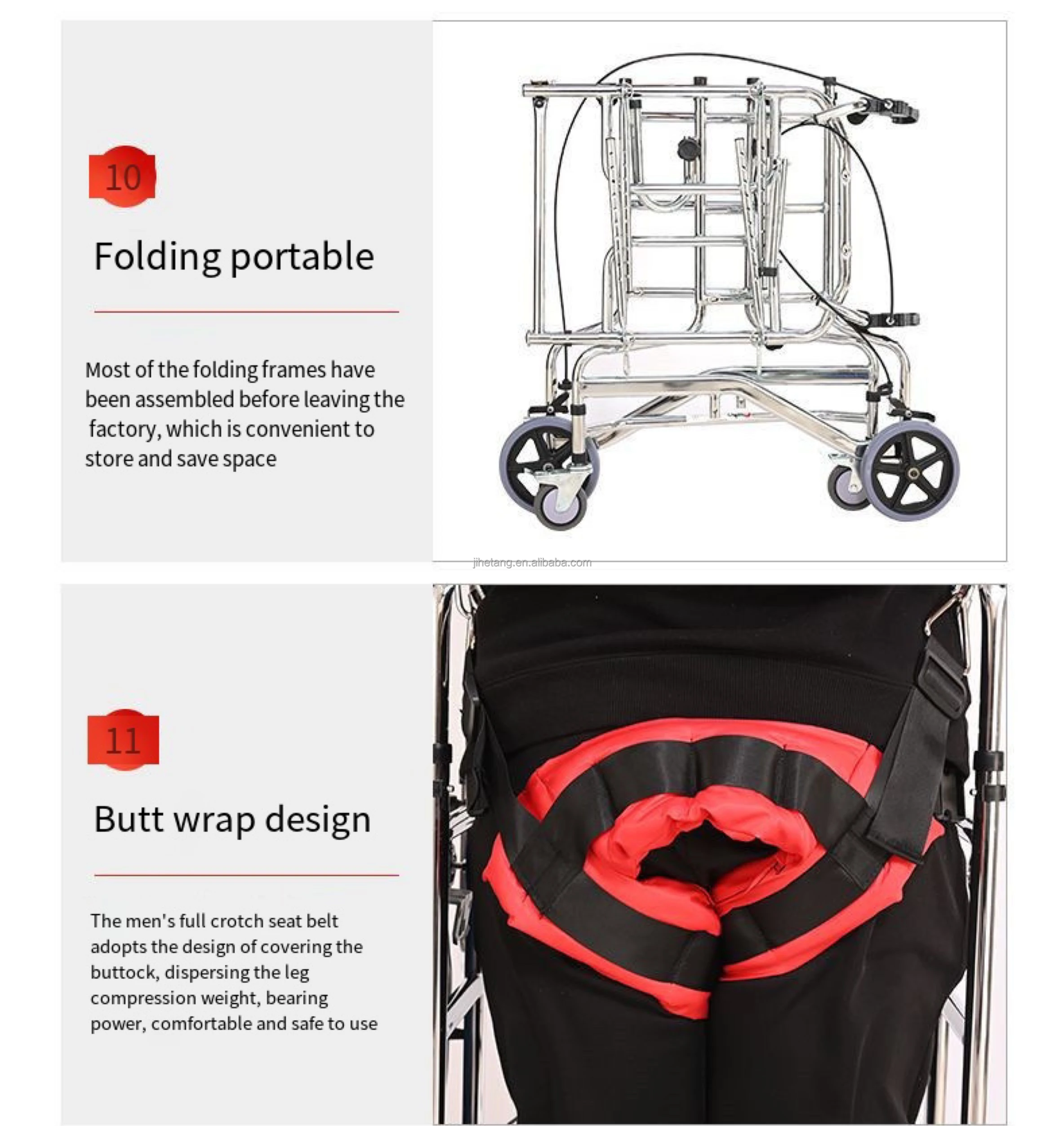 Rehabilitation Assistive Walking Aids For Elderly Anti Roll Over For