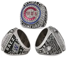 MLB Championship Ring MLB2016 Chicago Cubs Men's Zobrist Championship Ring Custom Wooden Gift Box