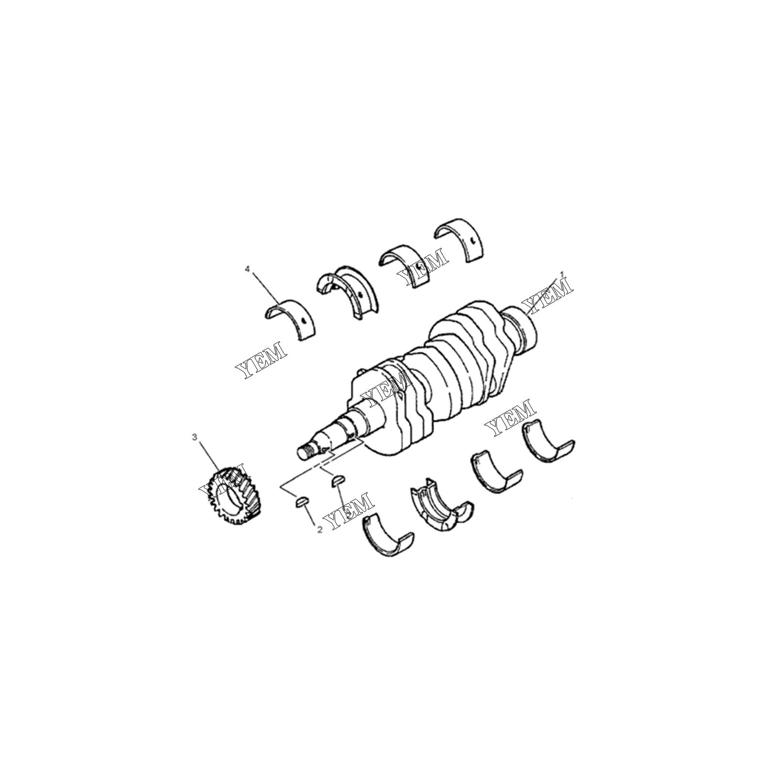 Aftermarket Crankshaft 223-0068 for Caterpillar Mini Excavator 301.6C 301.8C Use for Mitsubishi L3E Aftermarket Engine Parts