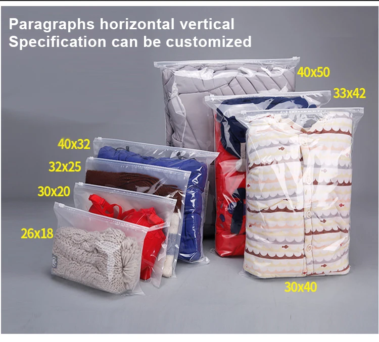 Customized Logo Matte Clothing Packaging Plastic Bag Transparent Pe