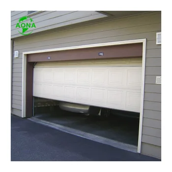 Modern New Black Galvanized Steel Automatic Garage Door For House