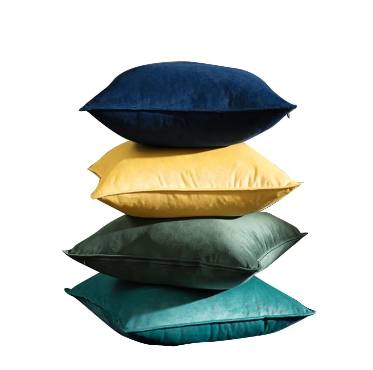 Wholesale Sofa Elegant Warm Velvet Edge Throw Pillow with Cushion Case