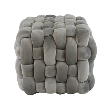 Modern Nordic Luxury Small Upholstered Ottoman Foot Stool Soft Ottoman Pouffe
