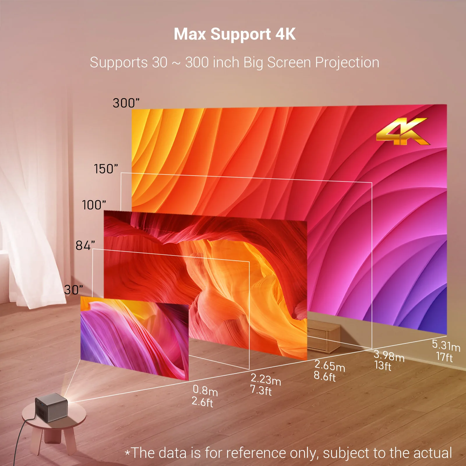 BYINTEK R80 19Years 3D 4K LED DLP Android Wifi Real Full HD 1080P Smartphone Tablet for Home Theater Outdoor Beamer Projector